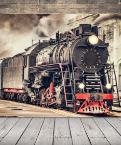 Retro obrázek vlaku