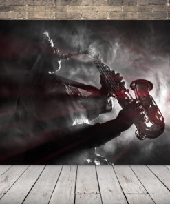 Obrázek černého saxofonu