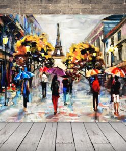 Obraz deště v Paříži