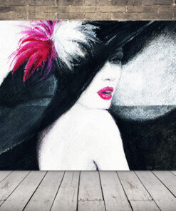 Obraz ženy v klobouku 2