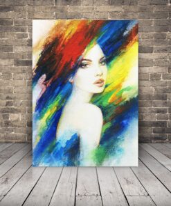 Obrázek barevné ženy 2