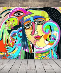 Vektorový Obrázek ženské Obličeje