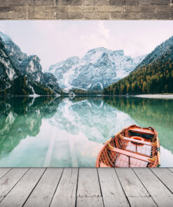 Obraz alpského jezera