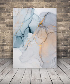 Mramorová inkoustová malba