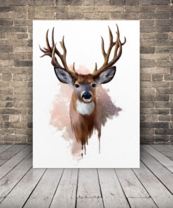 Obraz jelena s parohy