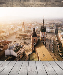 Obrázek náměstí v Krakově