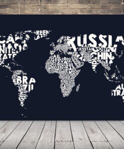 Obrázek černé mapy světa