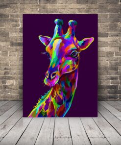 Obrázek barevné žirafy