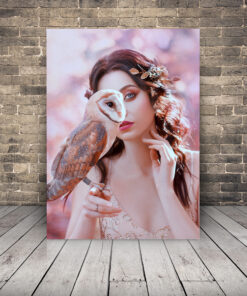 Obraz ženy se sovou