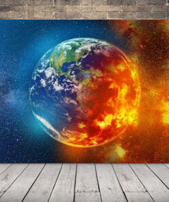 Obrázek hořící země