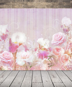 Obrázek růže a kosatce