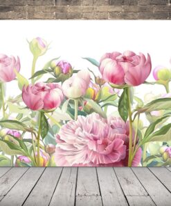 Obrázek pivoněk na louce