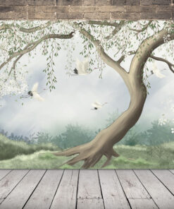 Obrázek stromu a mlhy