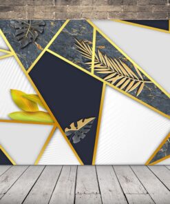 Abstraktní obraz a listy