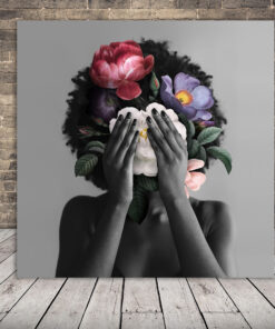 Obraz ženy s květinami