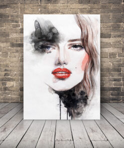 Obrázek ženy v akvarelu