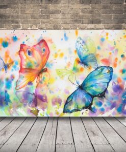 Obrázek akvarelových motýlů