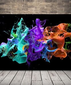 Obrázek 3D exploze barvy