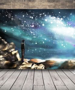 Obraz Muže Při Pohledu Na Oblohu