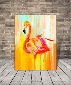 Obrázek akvarel Flamingo