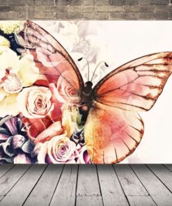 Obraz Motýla S Květinami