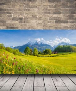 Pohled na obrázek v Alpách