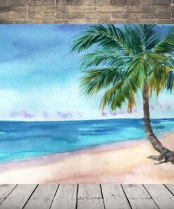 Obraz osamělé palmy