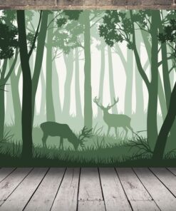 Obraz zeleného lesa