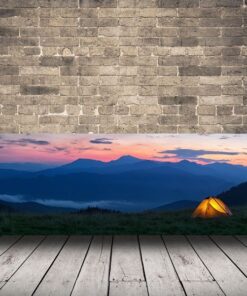 Obrázek stanu v horách