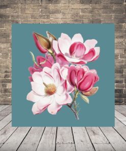 Obraz růžových magnólií