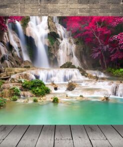 Obraz tyrkysového vodopádu