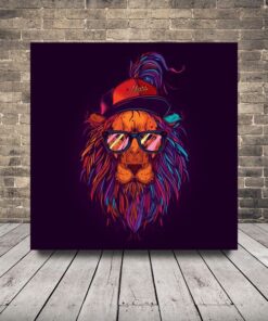 Obrázek lva v čepici