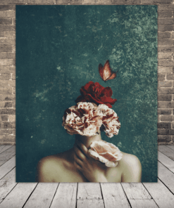 Obraz ženy A Kytice Květin