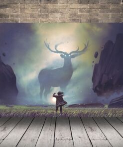 Obraz muže a jelena