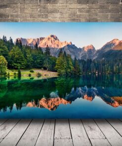 Obraz východu slunce v Alpách