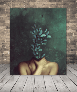 Obraz ženy A Modré Květiny