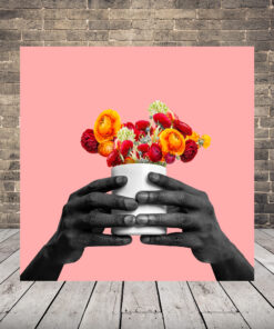 Obraz kytice v rukou