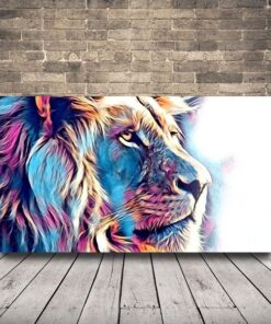 Obraz barevného lva