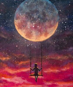 Obrázek dívky na houpačce