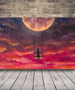 Obrázek dívky na houpačce 2