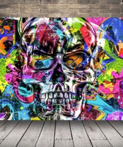 Graffiti obrázek lebky