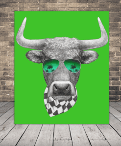 Obrázek Býka Na Zeleném Pozadí