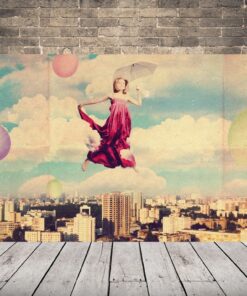 Obrázek letu s deštníkem