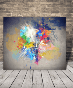 Obrázek žárovky a inkoustové skvrny