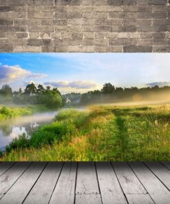 Obrázek louky s řekou