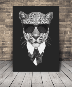 Obrázek leoparda s brýlemi