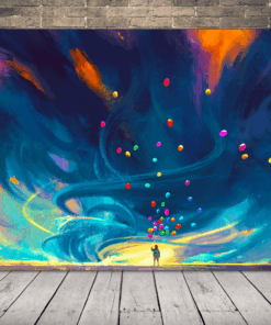 Obrázek balónků na obloze