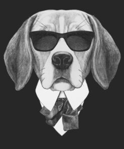 Obrázek psa v obleku