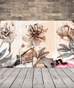 Retro obrázek pivoněk