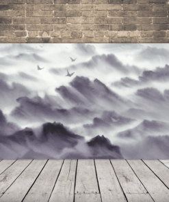 Obraz vrcholků hor a ptáků